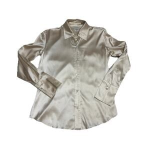Banana Republic Y2K Silk Stretch Blouse SZ Med